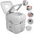 Portable toilet for camping 20L showing light grey body