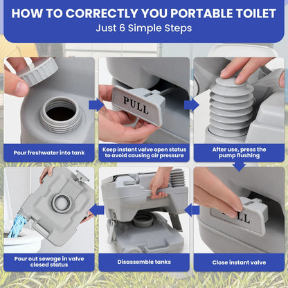 Portable toilet for outdoor use with double-sealed drain valve
