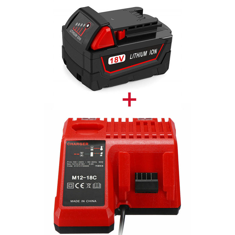 Replacement 4.0Ah Battery and Battery Charger for Milwaukee M18