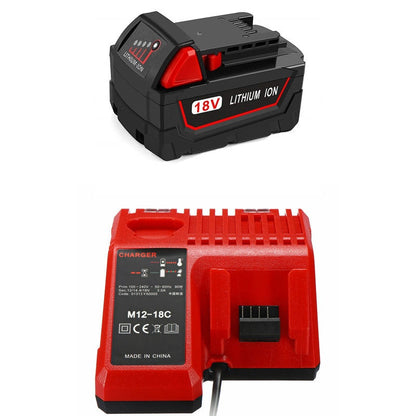Replacement M18 battery 4Ah showing front view with battery contacts