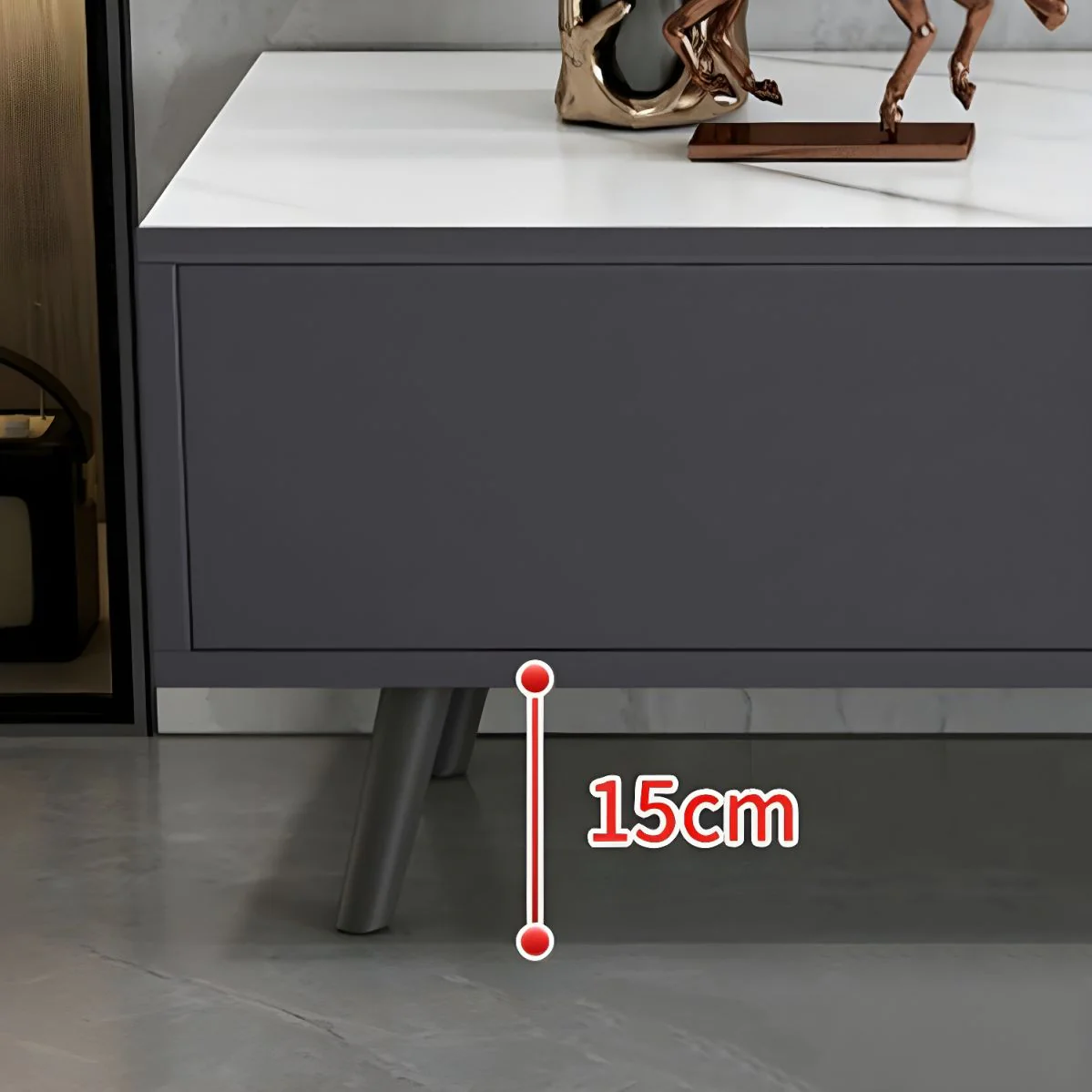 Entertainment Unit TV Stand with gaming accessories organised