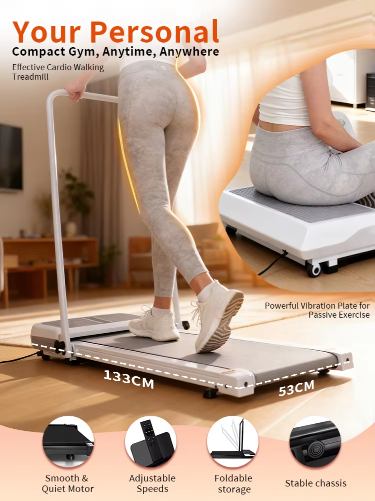 Treadmill with Vibration Plate