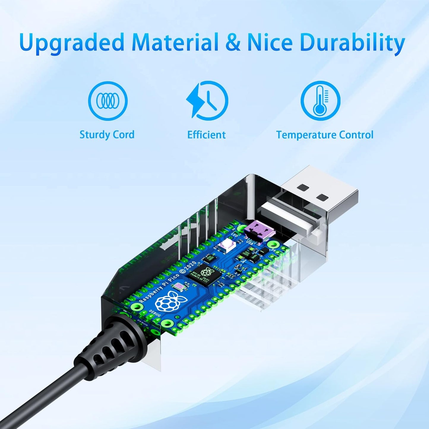 USB charger cable for Philips shaver plugged into laptop USB port
