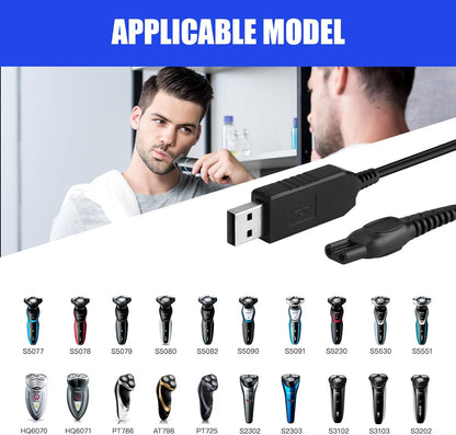 USB Charger Cable for Philips Shaver 15V