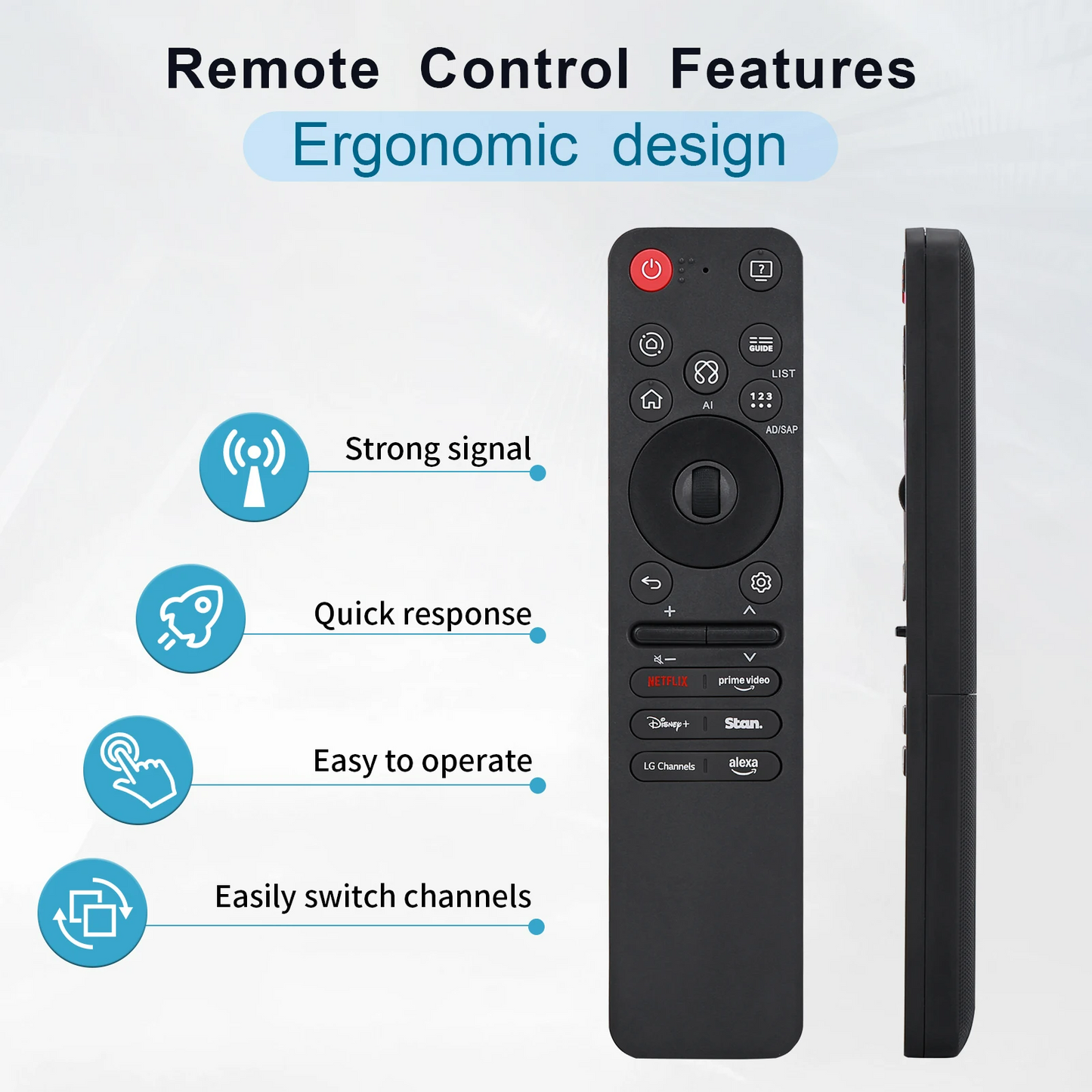 LG TV Remote MR25GA in use with Google Assistant voice command