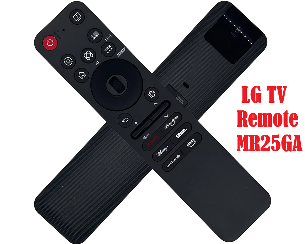 Close-up of LG TV Remote MR25GA pointer for precise control