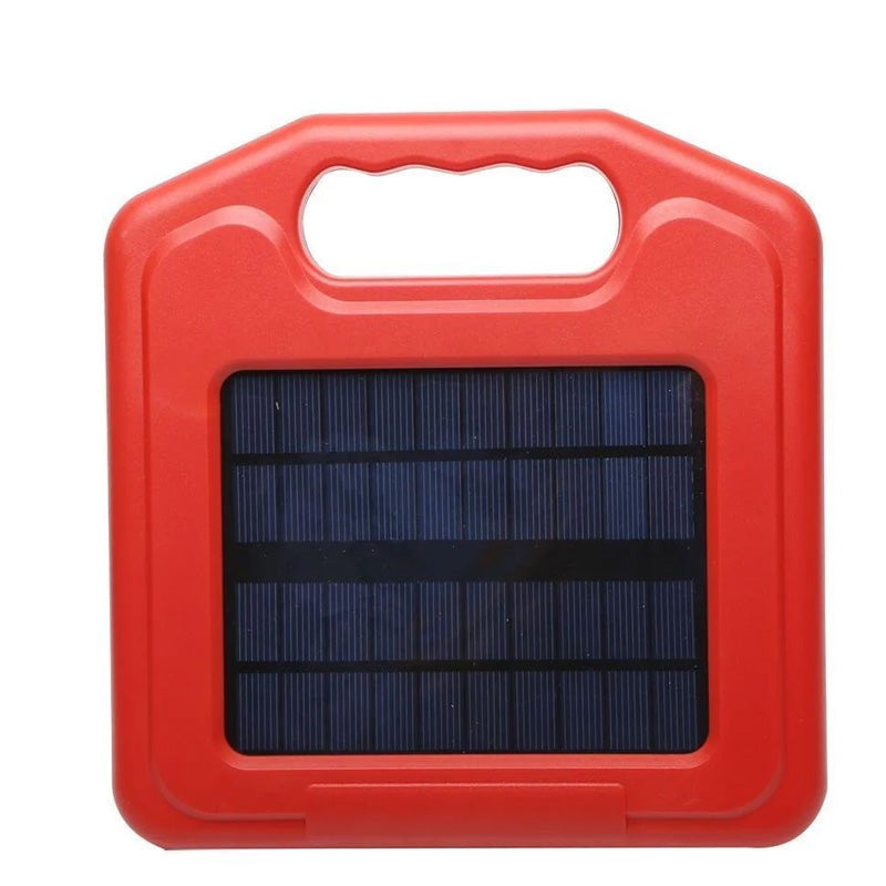 Solar electric fence energiser 5KM showing front view with LED indicator
