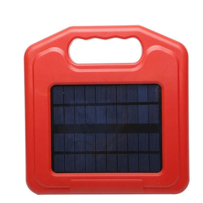 Solar electric fence energiser 5KM showing front view with LED indicator