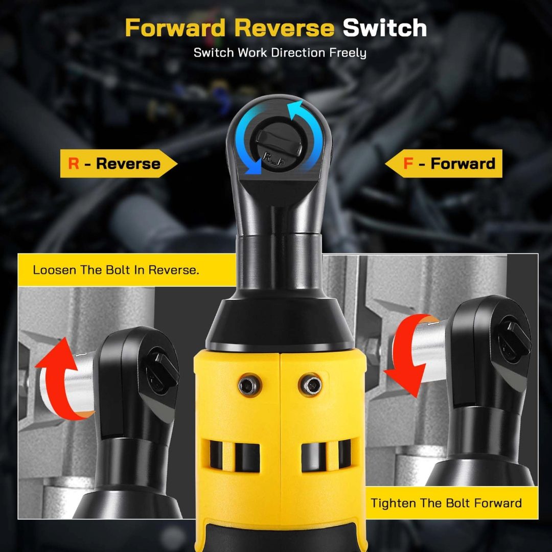Electric impact wrench with socket set laid out for workshop use