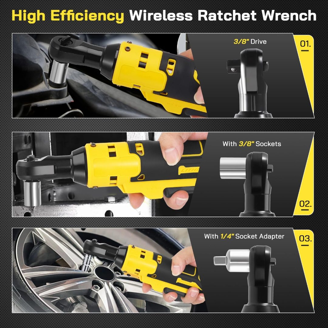 Top angle of 38 inch ratchet wrench showing compact design