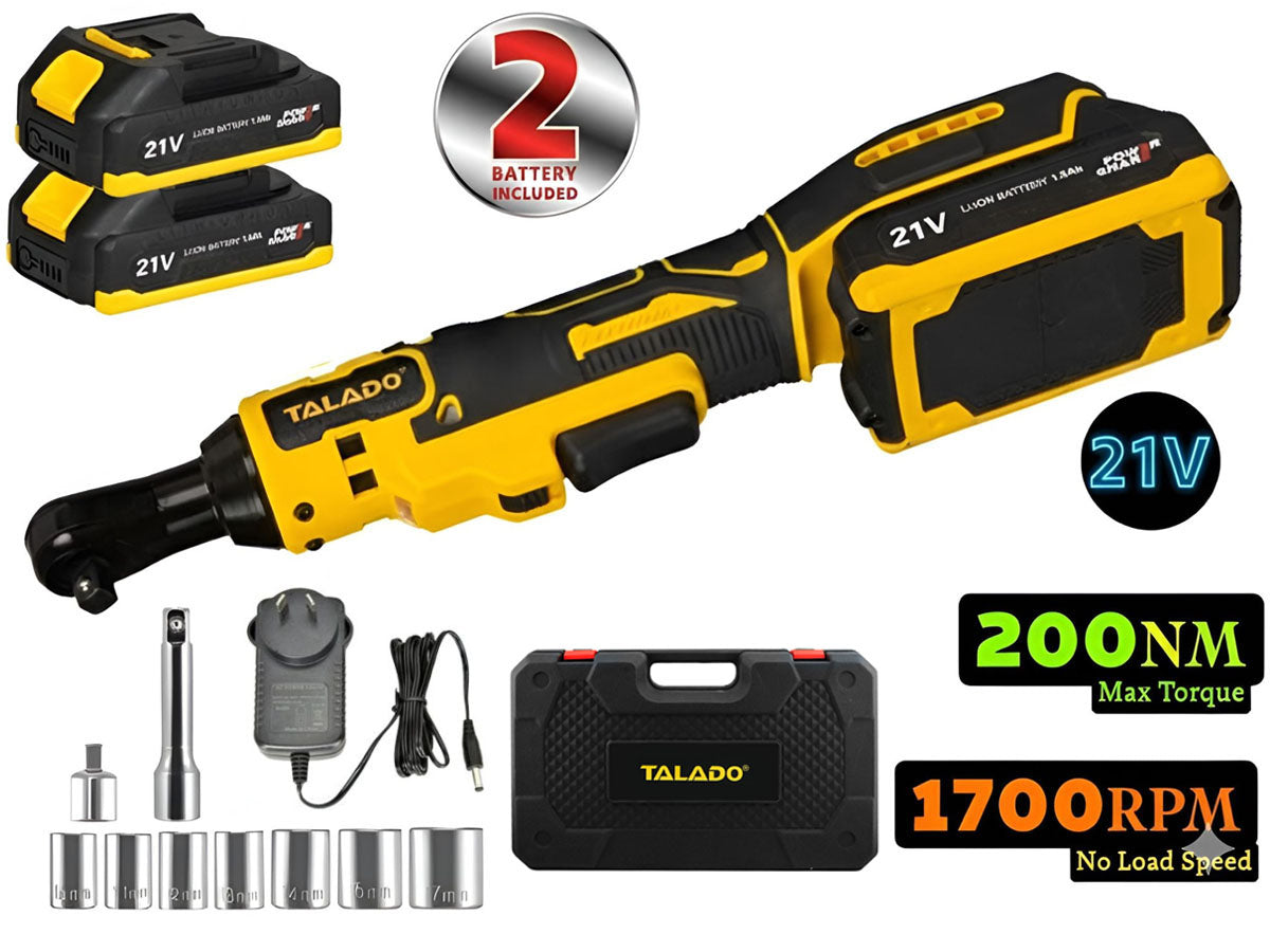 Electric impact wrench with extension rod attached for tight spots