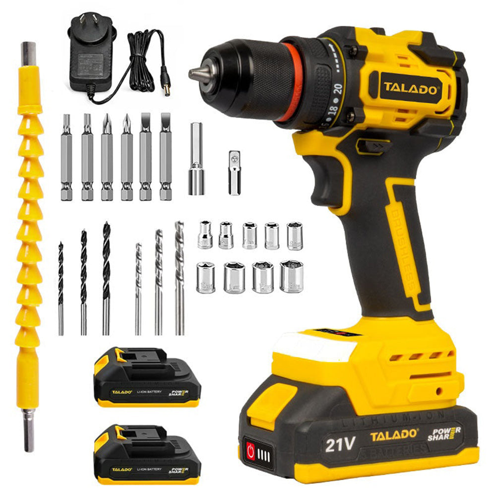 Cordless impact drill driver showing yellow body and ergonomic grip