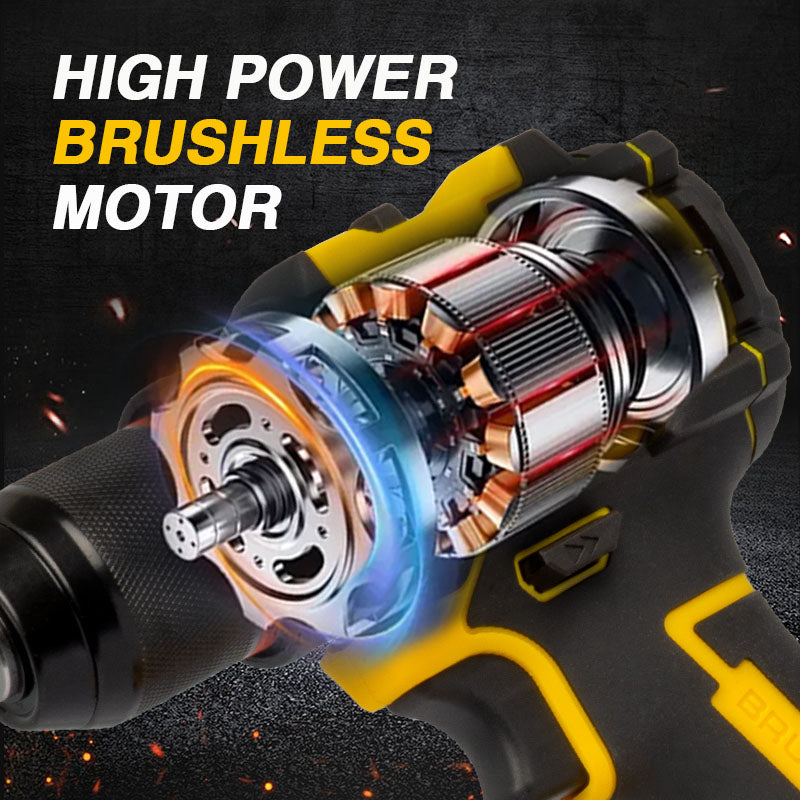 Cordless drill driver with built-in LED light switched on