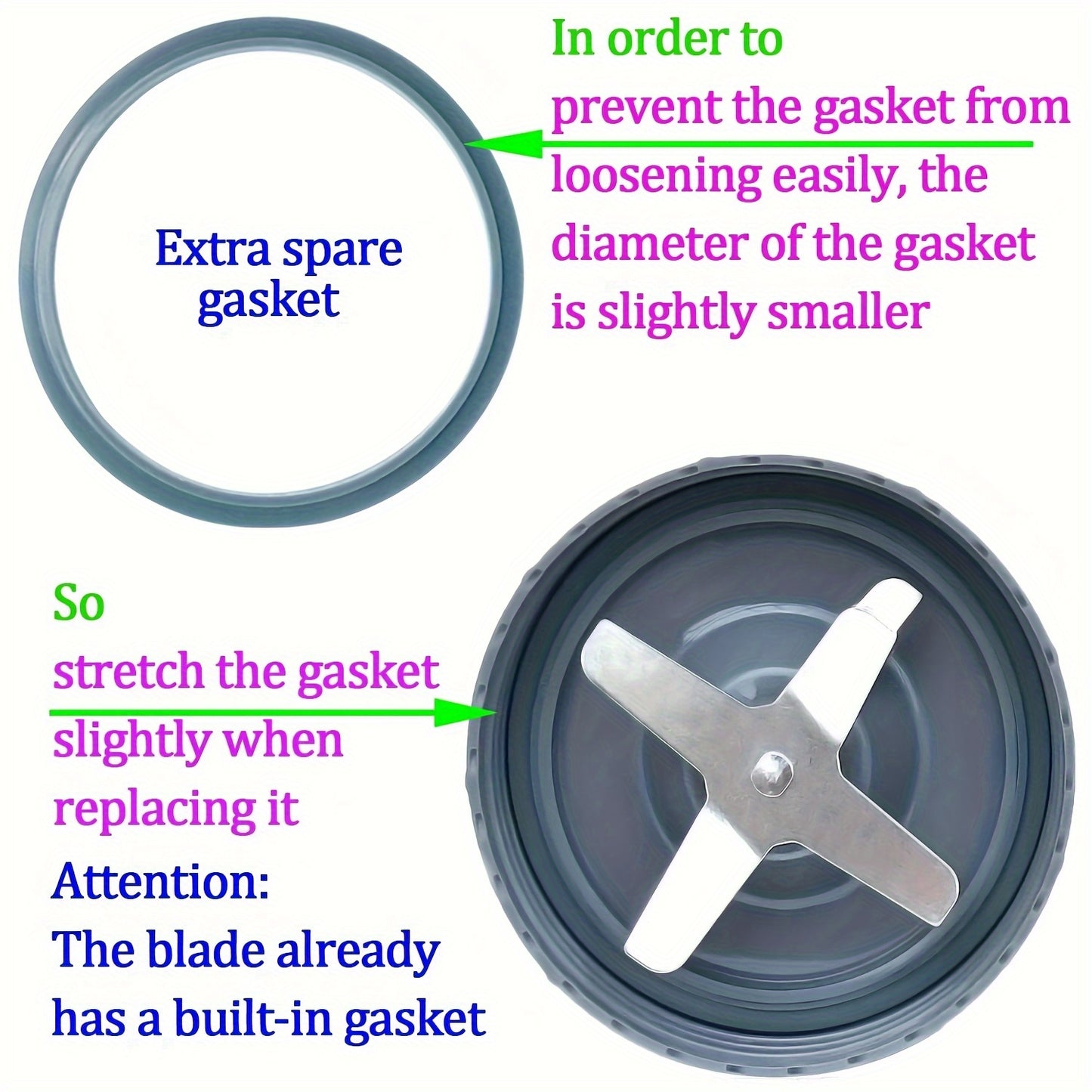 Nutribullet blade 600W 900W with shock pads included in set