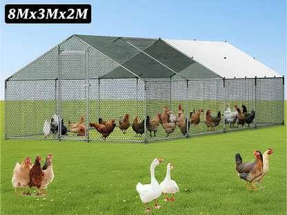 Outdoor Chicken Coop 8Mx3Mx2M