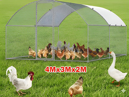 Multi-use outdoor chicken coop housing ducks and small pets