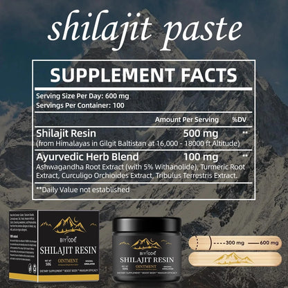 Organic Shilajit Resin 150g with focus on natural fulvic acid content