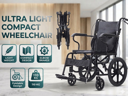 Portable Wheelchair Foldable Wheel Chair 16 Inch