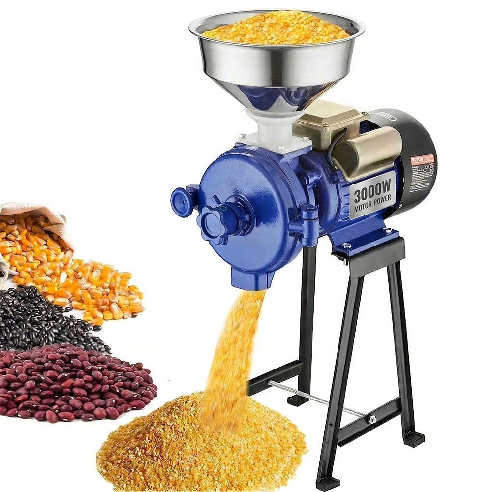 3000W Electric Grain Grinder Corn Wheat Flour Cereal Mill Wet & Dry