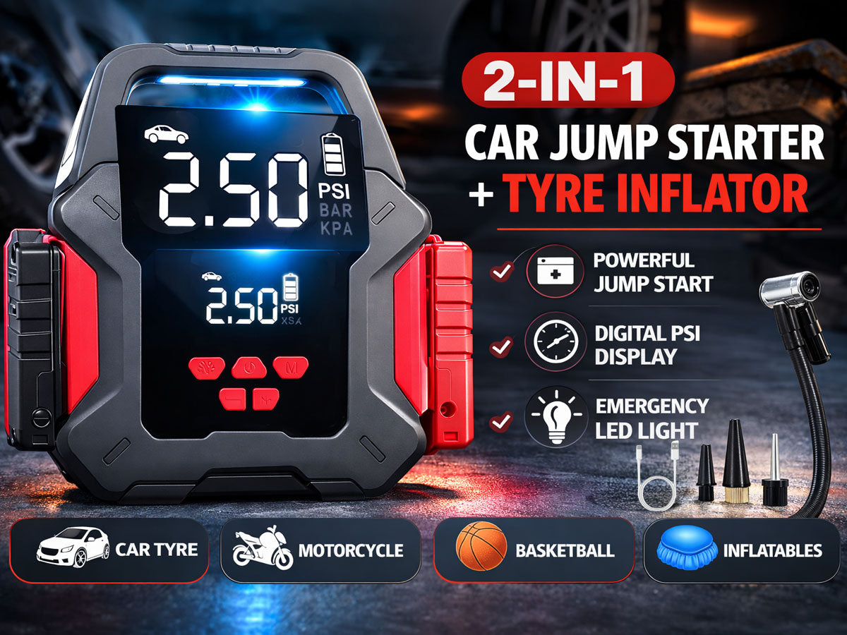 Car Jump Starter with Tyre Inflator