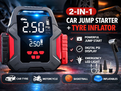 Car Jump Starter with Tyre Inflator