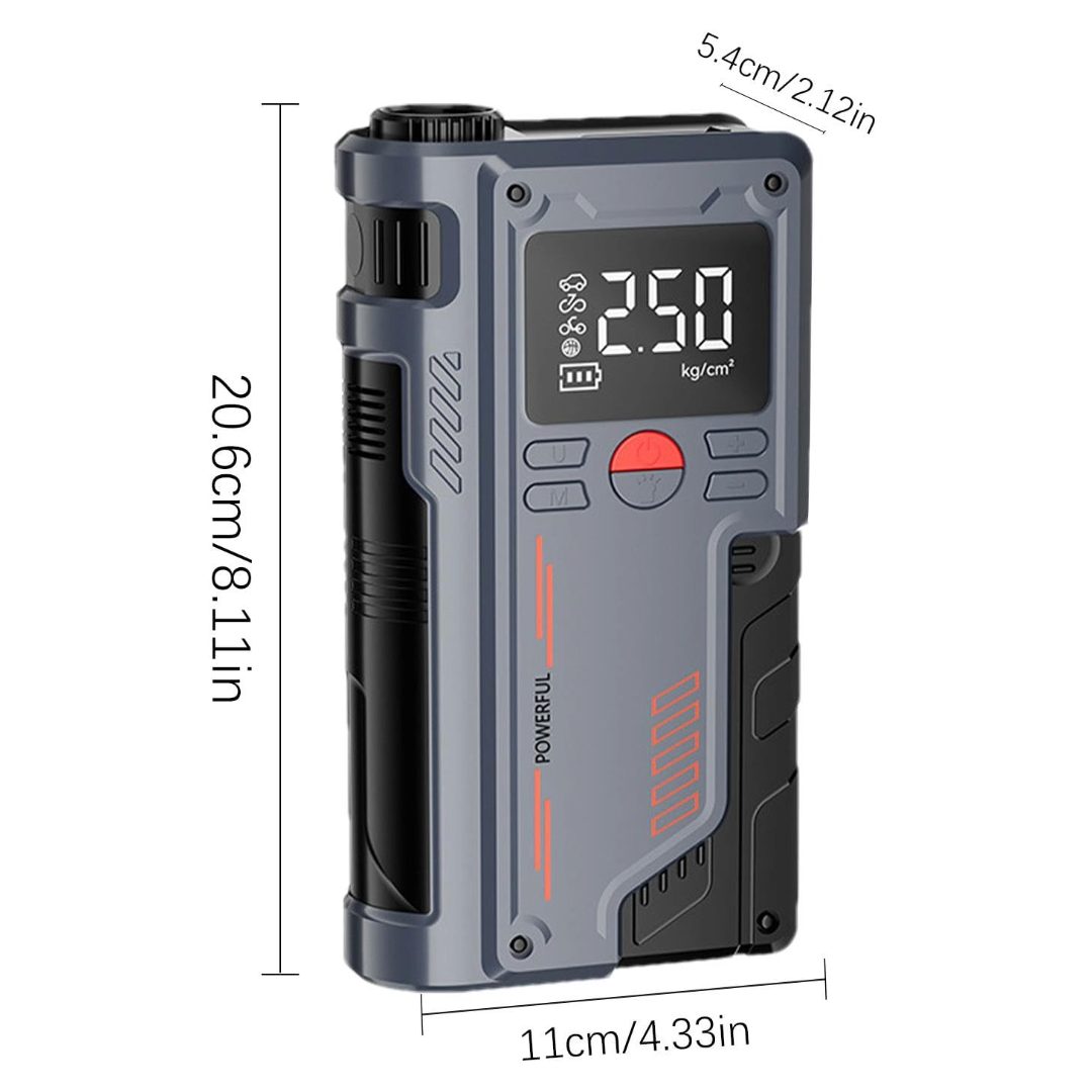 Portable Jump Starter with Air Compressor and Power Bank 10000mAh