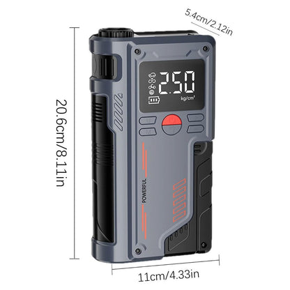 Portable Jump Starter with Air Compressor and Power Bank 10000mAh