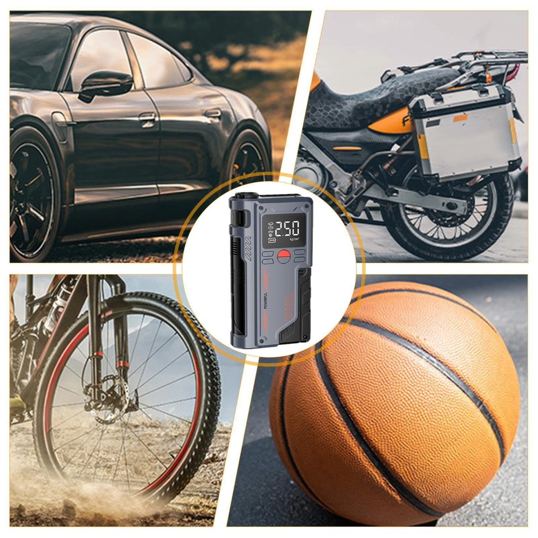 Portable Jump Starter with Air Compressor and Power Bank 10000mAh