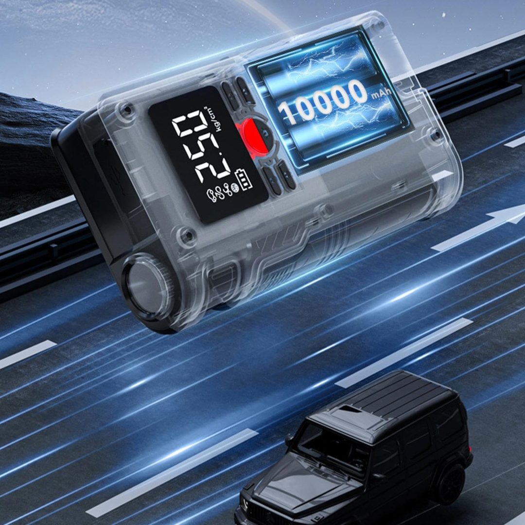 Portable Jump Starter with Air Compressor and Power Bank 10000mAh