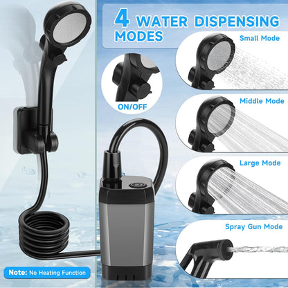 Portable Shower Kit Camping Shower Kit with Bucket