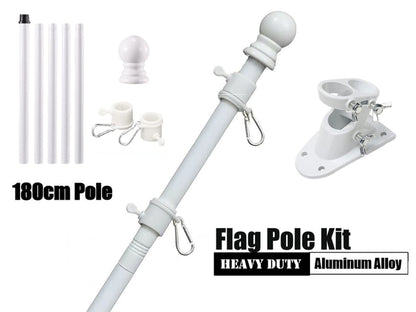 6ft Flag Pole Holder Kits Wall Mount Flagpole