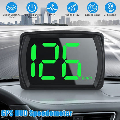 Digital Speedometer Universal GPS Car HUD Head Up Display KM/H Speed Display