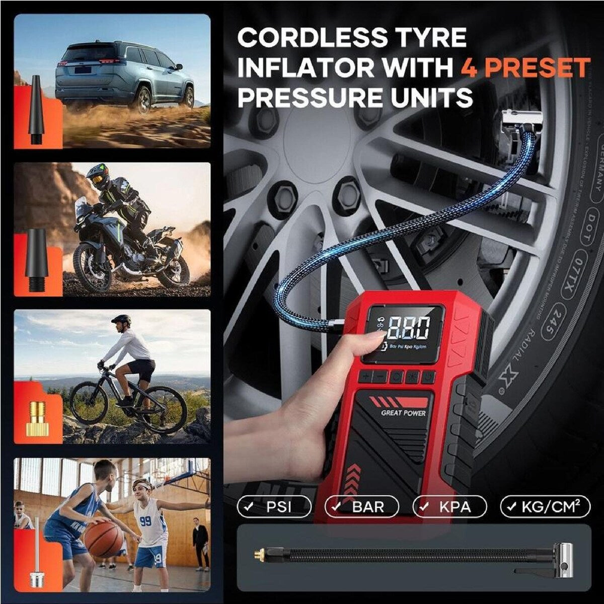 Car Jump Starter Pack 4IN1 12V