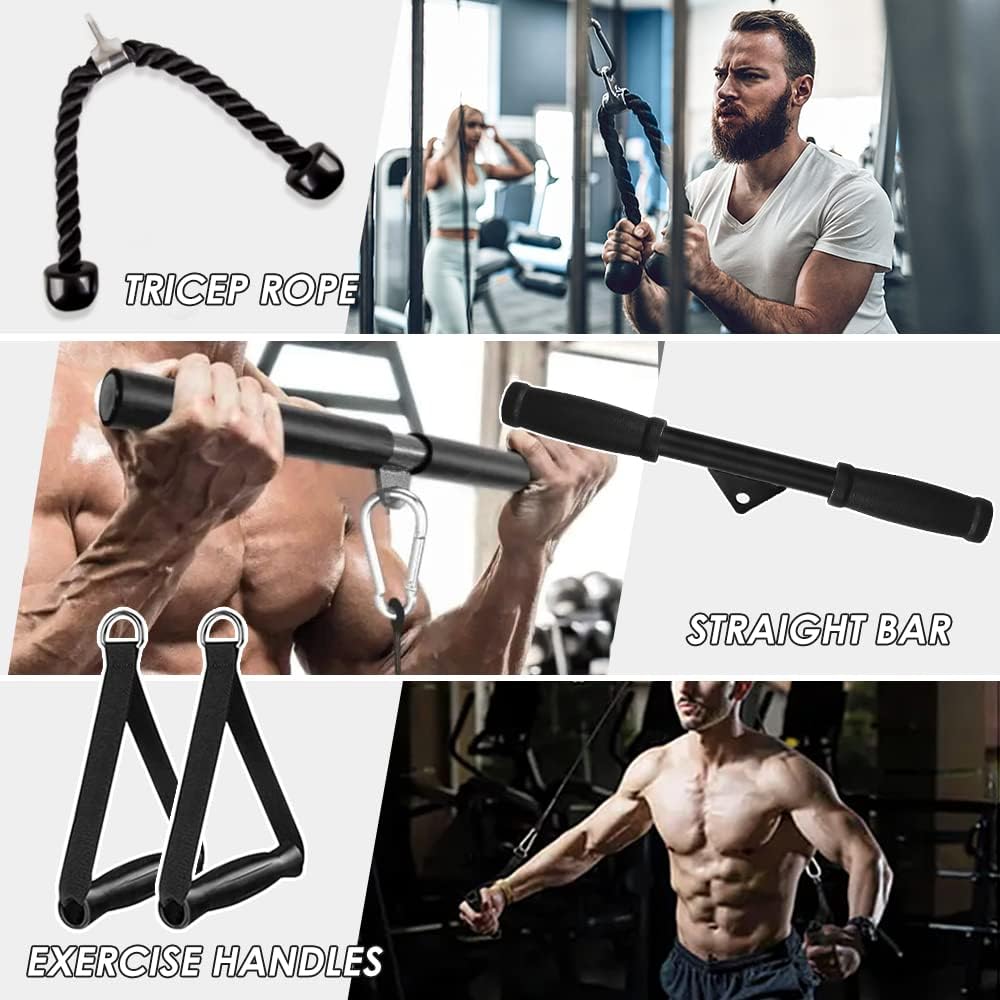 Home Gym Fitness Pulley Cable System Set