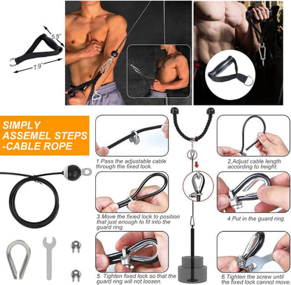 Home Gym Fitness Pulley Cable System Set