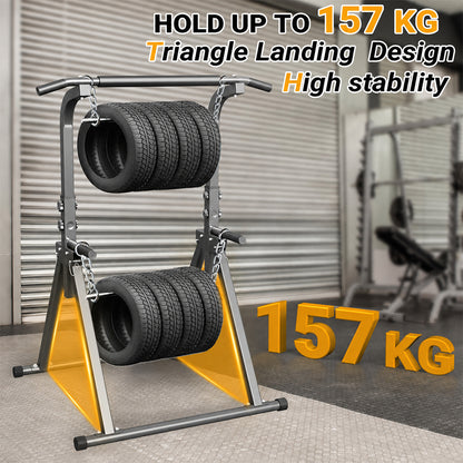 Free Standing Dip Station Power Tower Pull Up Bar Foldable