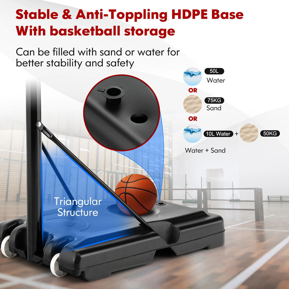 Height Adjustable Portable Basketball Hoop Stand