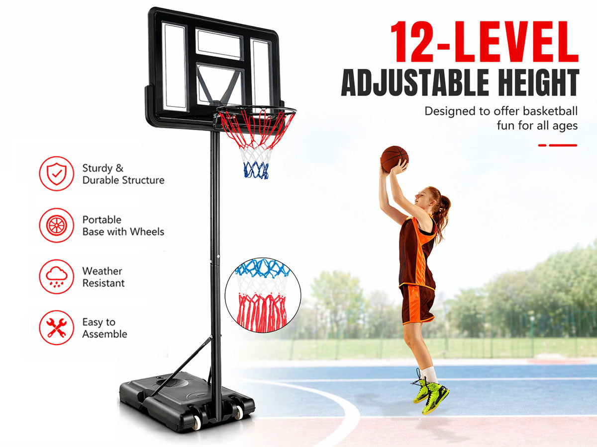 Height Adjustable Portable Basketball Hoop Stand