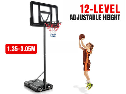 Height Adjustable Portable Basketball Hoop Stand