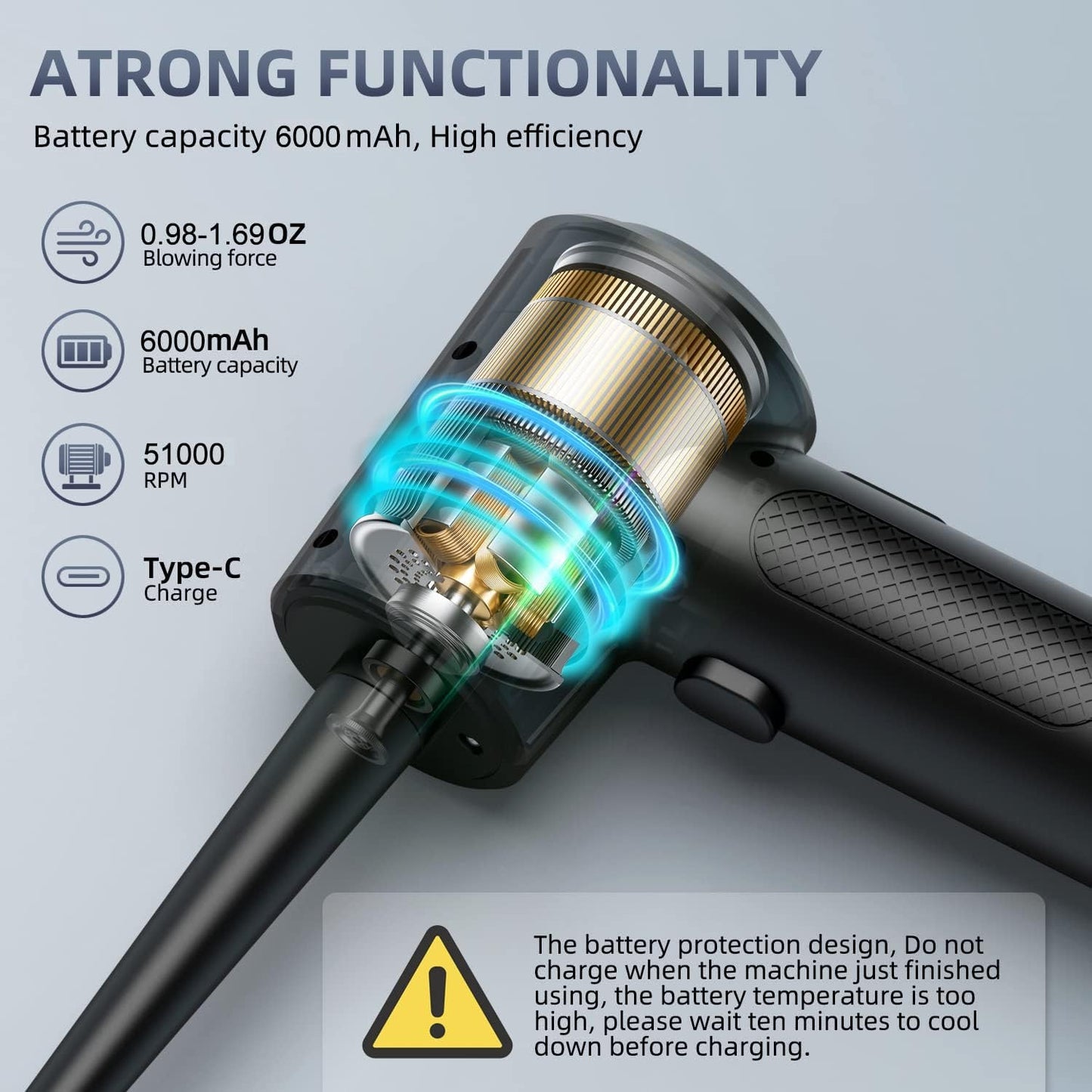 Air Duster Cordless Electric - Rechargeable