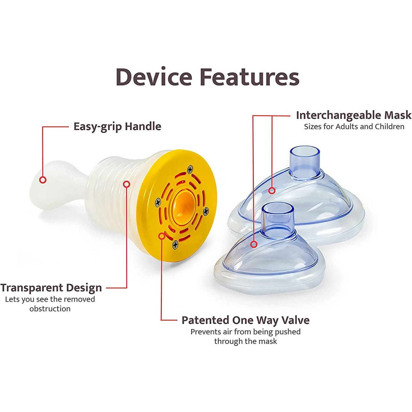 Anti Choking Device Portable Emergency Airway Suction Tool for Home & Travel
