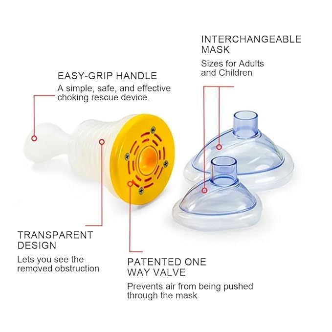Anti Choking Device Portable Emergency Airway Suction Tool for Home & Travel