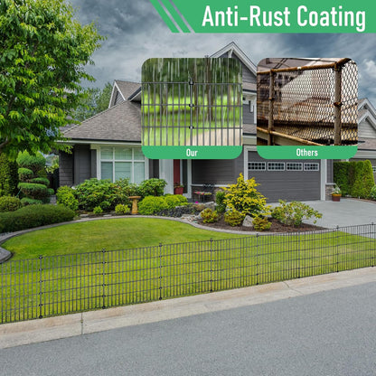 10 Pack Metal Garden Barrier Fence Animal Fence Panels,Garden Border