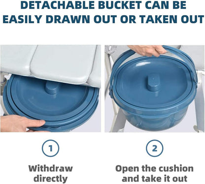 Mobile Shower Toilet Commode Chair