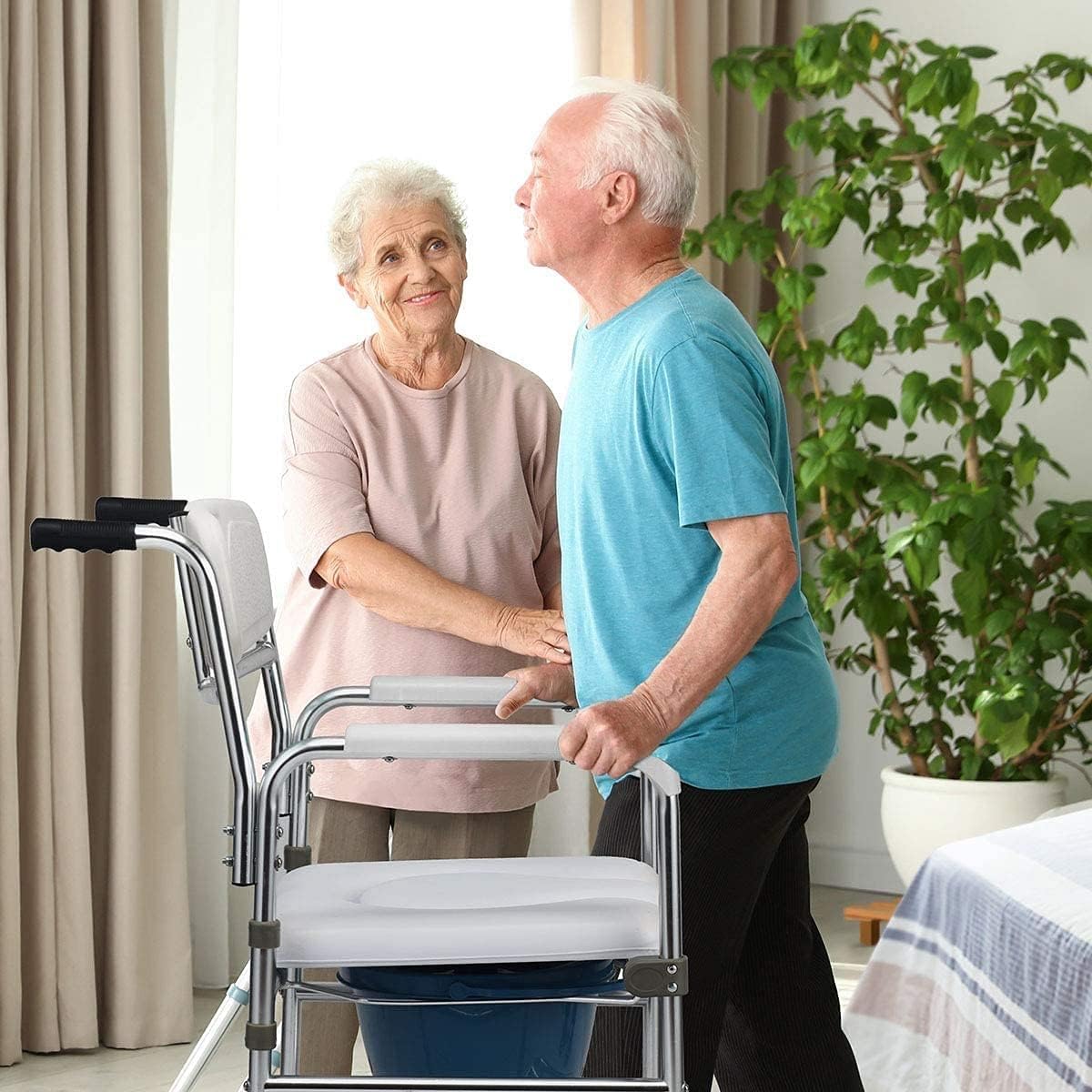 Mobile Shower Toilet Commode Chair