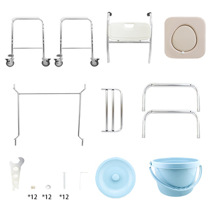 Mobile Shower Toilet Commode Chair
