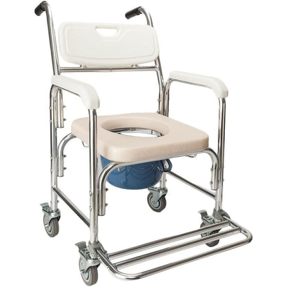 Mobile Shower Toilet Commode Chair