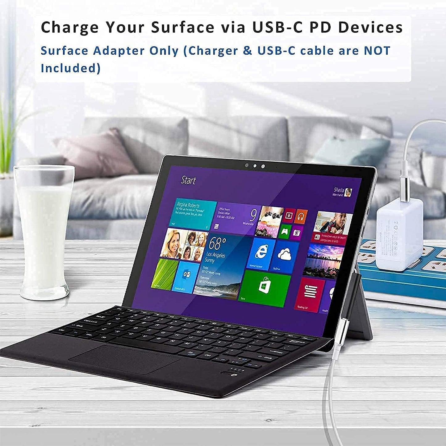 Surface Pro Charger Adapter USB C Charger Adapter