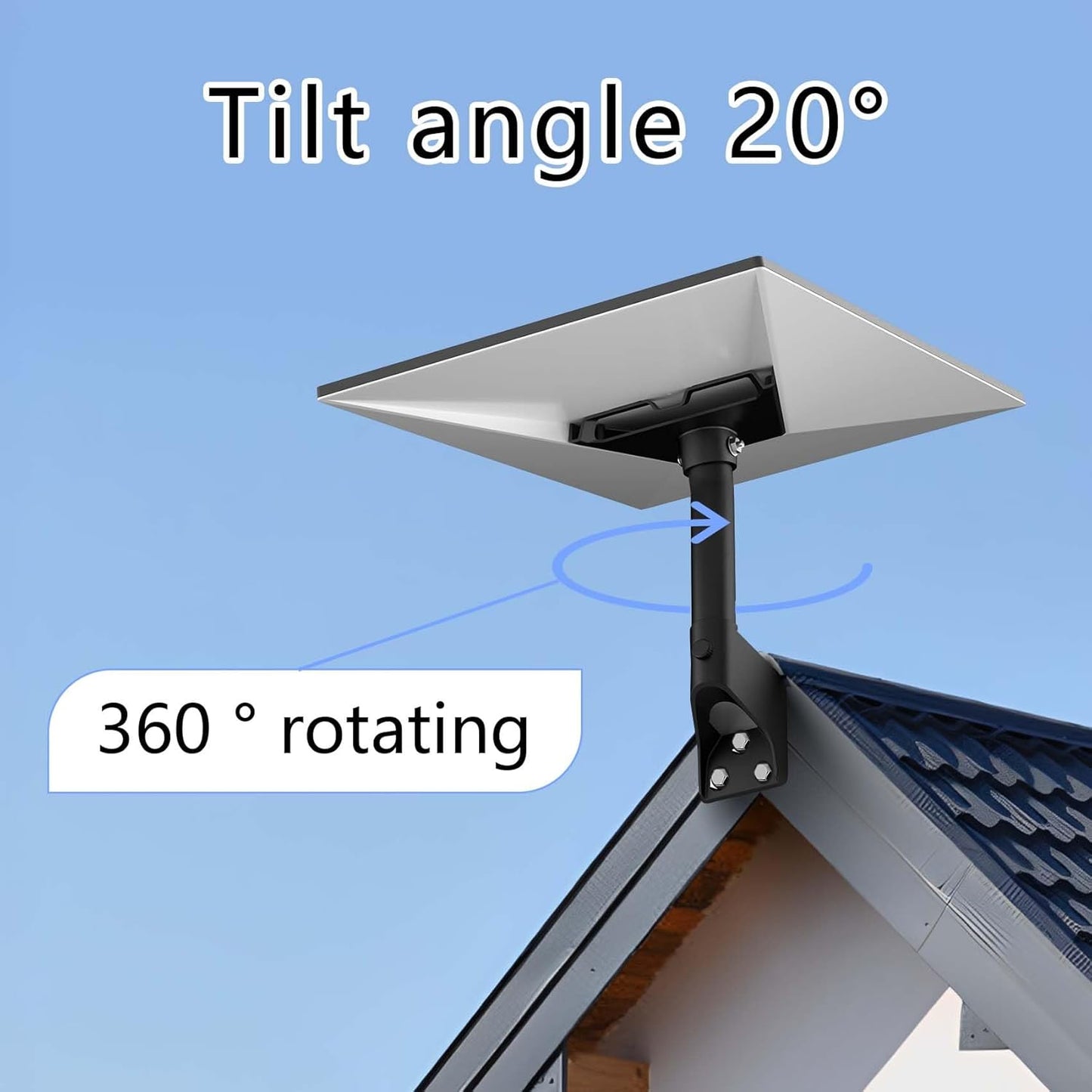 Starlink Gen 3 Mount, 360° Rotatable Roof & Wall Mount for V3 Starlink