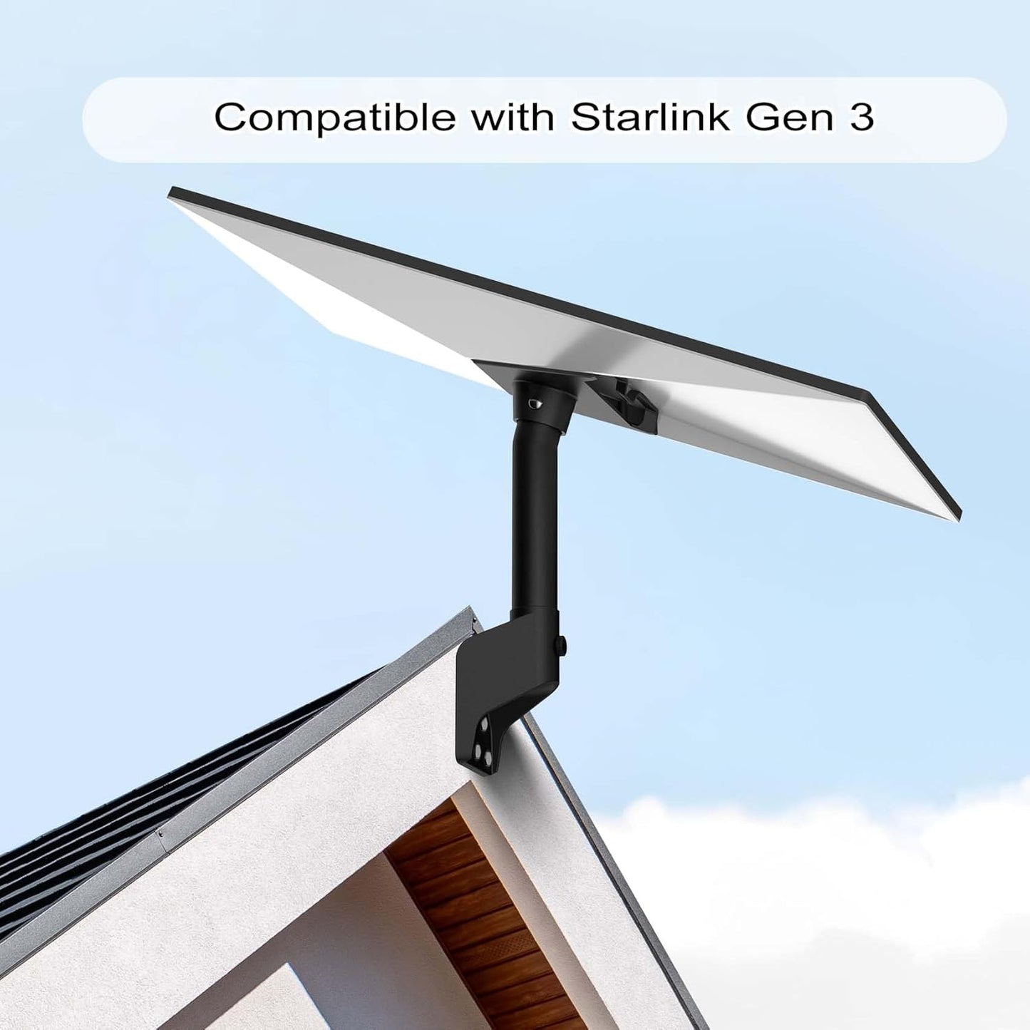 Starlink Gen 3 Mount, 360° Rotatable Roof & Wall Mount for V3 Starlink